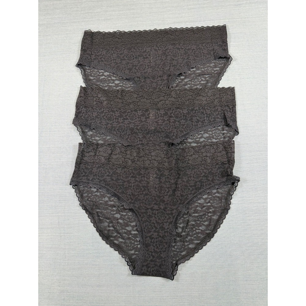Amazon Essentials Womens XXL Lace Bikini Panties 3-Pack Black AE1185 Floral Lace